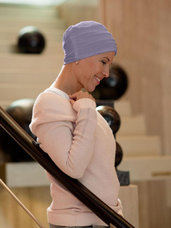 Sleep Cap Descanso Mauve Lilac - chemo hat / alopecia hat