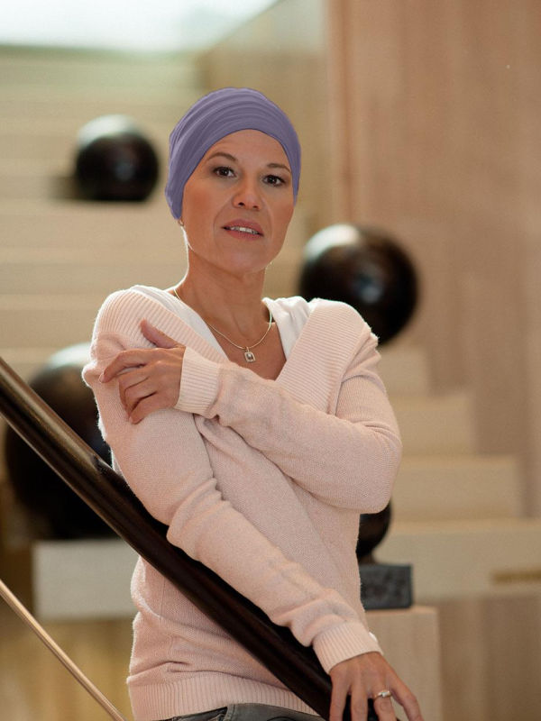 Sleep Cap Descanso Mauve Lilac - chemo hat / alopecia hat