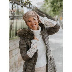 Winter muts Dina Oslo - Caramel Latte - chemo muts / alopecia hoofdbedekking Chemo mutsjes winkel- winter muts Dina Oslo - Caramel Latte