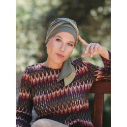 Headscarf Doris - Duo Green - chemo headwear / alopecia headscarf