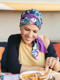 Headscarf Doris - Eclectic Garden - chemo headwear / alopecia headscarf
