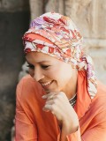 Headscarf Doris - Exotic Flowers  - chemo headwear / alopecia headscarf