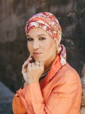 Headscarf Doris -  Exotic Flowers  - chemo headwear / alopecia headscarf