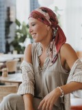 Headscarf Doris - Dancing Shells - chemo headwear / alopecia headscarf