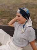 Headscarf Doris - Blurres Dunes - chemo headwear / alopecia headscarf