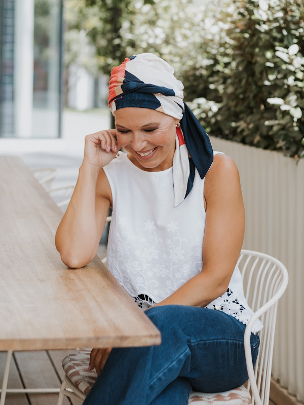 Headscarf Doris - Angular Chic - chemo headwear / alopecia headscarf