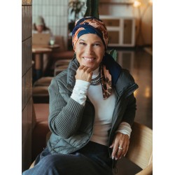 Headscarf Doris - Colorful Botanic - chemo headwear / alopecia headscarf
