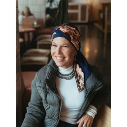 Headscarf Doris - Colorful Botanic - chemo headwear / alopecia headscarf