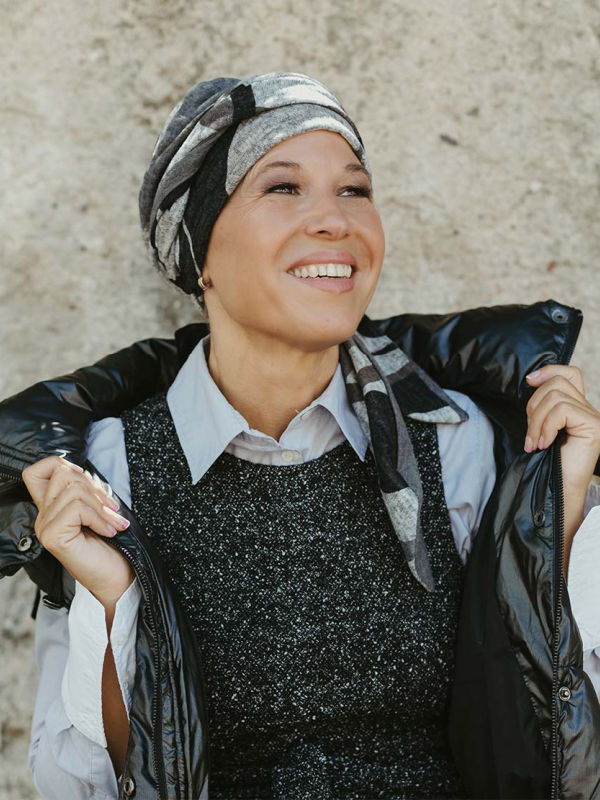 Headscarf Doris Lunar Curves - chemo headwear / alopecia headscarf