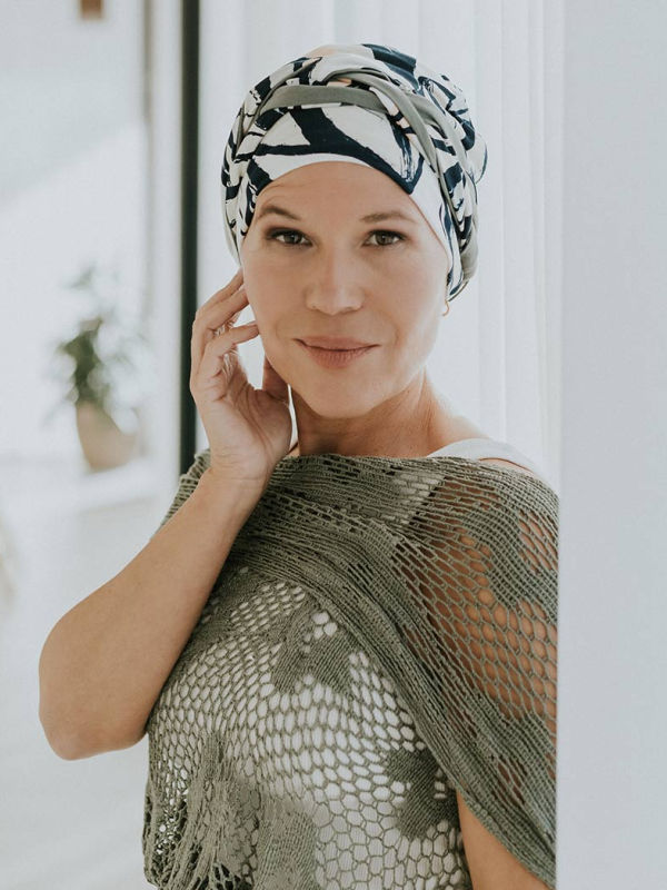 Hat Emma - Botanical dreams - chemo headwear / alopecia hat