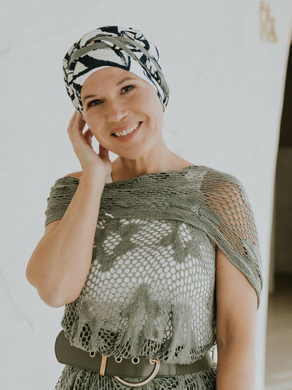 Hat Emma - Botanical dreams - chemo headwear / alopecia hat