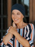 Chemo mutsjes chemo - Turban Gala - Navy - chemo muts winkel