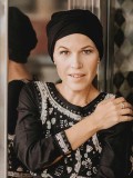 Turban Gala - black - chemo hat / alopecia turban