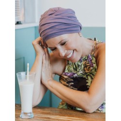 hippe chemo mutsjes chemo - Turban Gala - lila - chemo muts winkel
