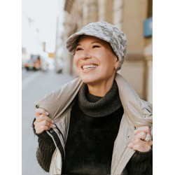 Cap Sonia geometric grey - chemo cap / alopecia cap Cap Sonia geometric grey - chemo cap / alopecia cap