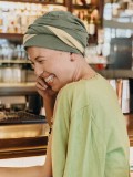 chemo mutsjes chemo Turban Lidia - duo green - chemo hoofdbedekking
