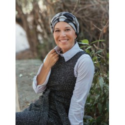 Mutsje Lucia Lunar Curves - chemo mutsje / alopecia hoofdbedekking Hippe chemo mutsjes winkel - Mutsje Lucia Lunar Curves - chemo muts winter