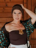 Hat Lucia duo cocoa - chemo hat / alopecia headwear