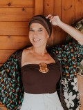 Hat Lucia duo cocoa - chemo hat / alopecia headwear