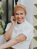 Hat Lucia Duo Caramel - chemo hat / alopecia headwear