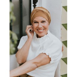Hippe chemo mutsjes winkel - Mutsje Lucia Duo Caramel
