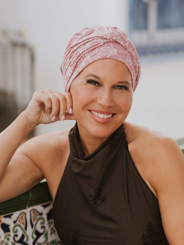 Hat Lucia Floral Pink - chemo hat / alopecia headwear