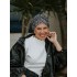 Hat Lucia Floral Black - chemo hat / alopecia headwear