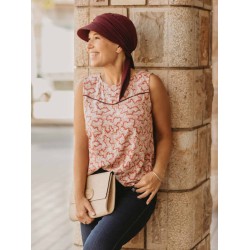 Cap Sofia Bordeaux - chemotherapy headwear / alopecia cap  Cap Sofia Bordeaux - chemotherapy headwear / alopecia cap