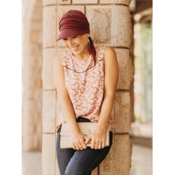 Cap Sofia Bordeaux - chemotherapy headwear / alopecia cap  Cap Sofia Bordeaux - chemotherapy headwear / alopecia cap