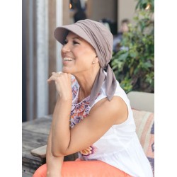 Cap Sofia Dusty Brown - chemotherapy headwear / alopecia cap  Cap Sofia Dusty Brown - chemotherapy headwear / alopecia cap
