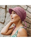 Pet Sofia Oud Roze- chemo pet met sjaal van Felice Headwear