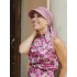 Pet Sofia Oud Roze - chemo pet met sjaal / alopecia mutsje Hippe chemo mutsjes - Pet Sofia Oud Roze- chemo pet met sjaal - haaruitval chemo