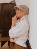 Cap Sonia Grey khaki - chemo cap / alopecia cap