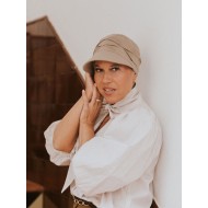 Cap Sonia Grey khaki - chemo cap / alopecia cap
