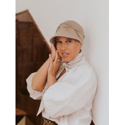 Cap Sonia Grey khaki - chemo cap / alopecia cap
