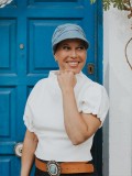 Cap Sonia blue denim - chemo cap / alopecia cap