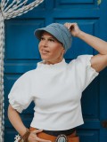 Cap Sonia blue denim - chemo cap / alopecia cap