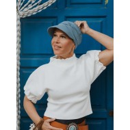 Chemo pet dames chemo mutsjes - Pet Sonia blue denim