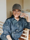 Cap Sonia Grey melange - chemo cap / alopecia cap
