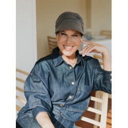 Cap Sonia Grey melange - chemo cap / alopecia cap