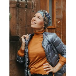 Top Susan Garden Blue - cancer hat / alopecia headwear Top Susan Garden Blue - cancer hat / alopecia headwear