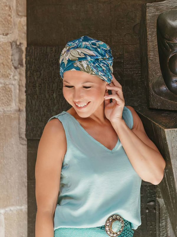 Top Susan Pacific Flowers  - cancer hat / alopecia headwear