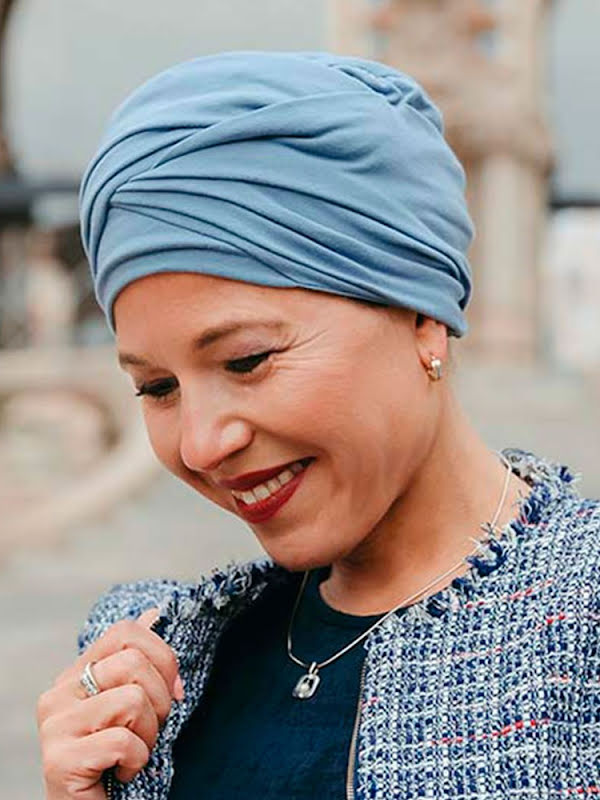 Top Susan Lavender Blue  - cancer hat / alopecia headwear