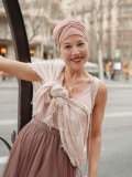 chemo mutsjes winkel - Top Susan Antique Rose - chemomutsjes Mooihoofd