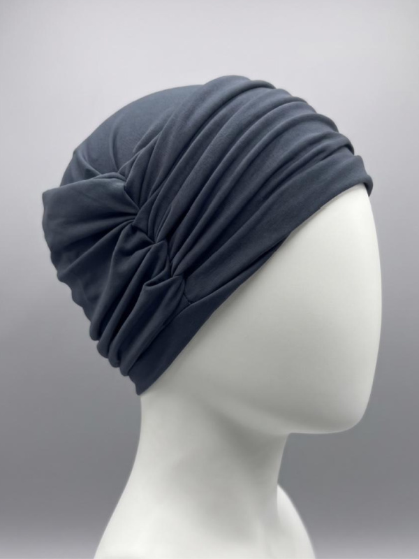 Swim cap Steel Blue - chemo headwear / alopecia headwear