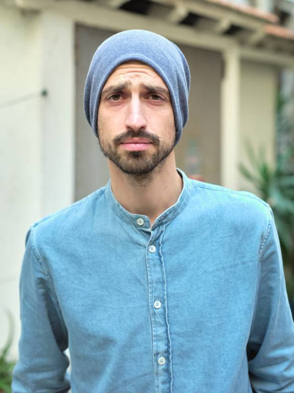Beanie Jeans Blue - chemo hat