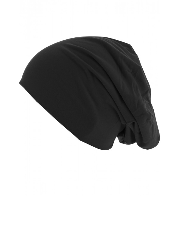 Top beanie  jersey 10285 black - chemo hat / alopecia hat