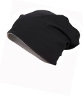 Beanie Reversible - Black & Grey - chemo hat / alopecia hat