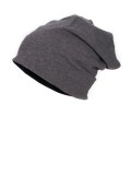 Beanie Reversible - Black & Charcoal - chemo hat / alopecia hat