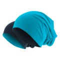 Beanie Reversible - Turquoise & Navy - chemo hat / alopecia hat